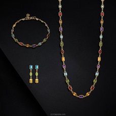 Tash Gem And Jewellery Multi Coloured Oval And Rectangle Set - Tash Gem And Jewellery at Kapruka Online