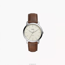 Fossil Minimalist Three-Hand Brown Leather Watch FS5439 Buy FOSSIL Online for specialGifts