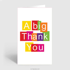 A Big Thank You Greeting Card at Kapruka Online