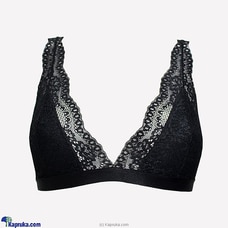 TOFO Women`s Black Lace Bralette With Scallop Detailing-06 Buy TOFO Online for specialGifts