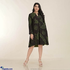 Rayon Batik Leaf Printed Short Dress Buy INNOVATION REVAMPED Online for specialGifts