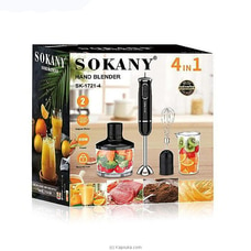 Sokany 2 Speed Hand Immersion 4 in 1 Blender  Low-Noise, Beaker Chopper, Whisk Milk Frother, Egg Whisk Attachment - SK-1721-4 Buy SOKANY Online for specialGifts