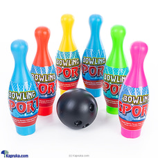Sport Bowling Set  - With 6 Bowling Pins And A Ball - Gift For Kids Buy Huggables Online for specialGifts