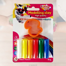 Clay 6 Colours Round Sticks 50g With Small Mould Blister- MDG Buy M D Gunasena Online for specialGifts