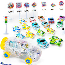 Kids Mini Car Collection - 16 mini pull back toy vehicles In A Big Car Bottle - Birthday gift for boys and girls Buy childrens day Online for specialGifts