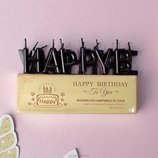 Happy Birthday Letter Candles - Black Buy candles Online for specialGifts