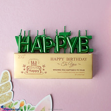 Happy Birthday Letter Candles -Green Buy candles Online for specialGifts