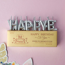 Happy Birthday Letter Candles - Silver Buy candles Online for specialGifts