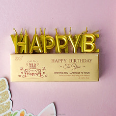 Happy Birthday Letter Candles - Gold Buy candles Online for specialGifts
