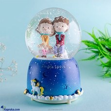 Sweet Couple Whimsical Winter Globe | LED Table Decor | Table Top Ornament Buy birthday Online for specialGifts