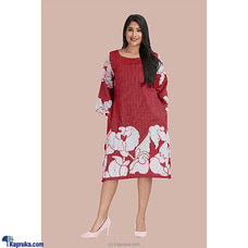 Red Soft Cotton Stripe Batik Dress Buy INNOVATION REVAMPED Online for specialGifts