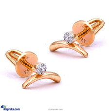 RAJA JEWELLERS 18K PINK GOLD EAR STUD SET WITH 0.02CT ROUND M1-D-1252  Online for specialGifts