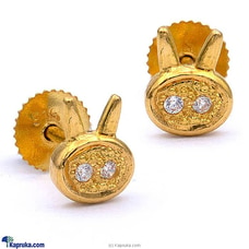 RAJA JEWELLERS 22K GOLD EAR STUD SET WITH 0.056CT ROUND E3-A-5551 Buy Jewellery Online for specialGifts