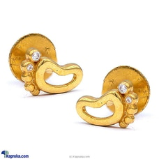 RAJA JEWELLERS 22K GOLD EAR STUD SET WITH 0.027CT ROUND H3-D-3044A  Online for specialGifts