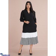 Soft Linen Black Stripes - Check Frill Dress Buy INNOVATION REVAMPED Online for specialGifts