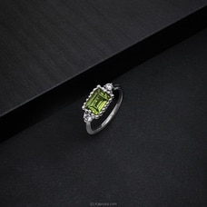 TASH GEM AND JEWELLERY RECTANGULAR PERIDOT SILVER RING TS-KA25 Buy Tash gem and jewelry Online for specialGifts