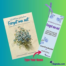 ` FORGET ME NOT` Book With Customized Bookmark at Kapruka Online