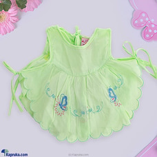 New Born Baby Muslin Dress - Green Baby Dress  Online for specialGifts