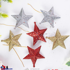 Christmas Stars Pack - Christmas Tree Decorations - 6 Pieces Buy Household Gift Items Online for specialGifts