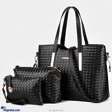 FASHION HAND BAGS 3PCS - BLACK Buy valentine Online for specialGifts