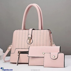 SHOULDER BAG TOP HANDLE SATCHEL BAGS PURSE SET 3PCS-PINK Buy Fashion | Handbags | Shoes | Wallets and More at Kapruka Online for specialGifts