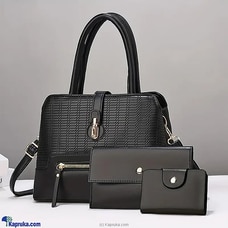 SHOULDER BAG TOP HANDLE SATCHEL BAGS PURSE SET 3PCS-BLACK Buy New Additions Online for specialGifts