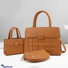 Ultimate Hand Bag Combo 3PCS - Brown at Kapruka Online