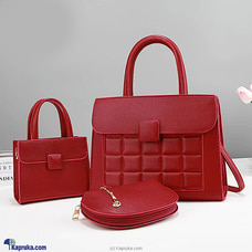 Ultimate Hand Bag Combo 3PCS - Red Buy Fashion | Handbags | Shoes | Wallets and More at Kapruka Online for specialGifts