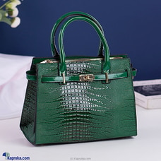 Stylish Crocodile Motif HandBag - Green Buy Fashion | Handbags | Shoes | Wallets and More at Kapruka Online for specialGifts