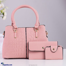 Ultimate Femme Trio Hand Bag 3PCS - Pink Buy Fashion | Handbags | Shoes | Wallets and More at Kapruka Online for specialGifts