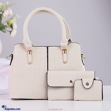 Ultimate Femme Trio HandBag 3PCS - White Buy Fashion | Handbags | Shoes | Wallets and More at Kapruka Online for specialGifts