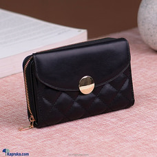 Slim Small Wallet With Zipper Coin Pocket - Black Buy New Additions Online for specialGifts