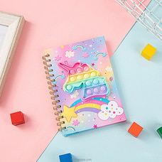 Pop It Unicorn A5 Notebook Stationery Book - Anti Stress Relieve Children Sensory Toy Notebook at Kapruka Online