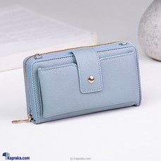 High Capacity Crossbody Bag With Zipper Pocket - Blue at Kapruka Online