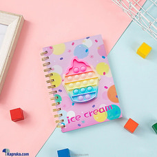 Popit Ice Cream A5 Notebook Stationery Book - Anti Stress Relieve Children Sensory Toy Notebook at Kapruka Online