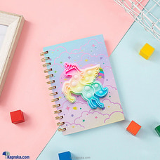 Pop It Flying Horse A5 Notebook Stationery Book - Anti Stress Relieve Children Sensory Toy Notebook at Kapruka Online