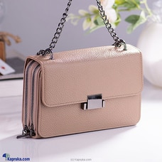 Small Handbag With Chain Handle - Beige Buy Fashion | Handbags | Shoes | Wallets and More at Kapruka Online for specialGifts