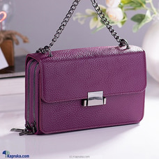 Small Handbag With Chain Handle - Purple at Kapruka Online