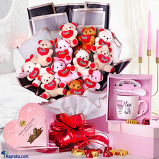 Teddy Love  Pink Delights Set Buy Chocolates Online for specialGifts