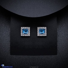 TASH GEM AND JEWELLERY Square Blue Topaz Cluster Earrings TS-KA48 Buy Jewellery Online for specialGifts