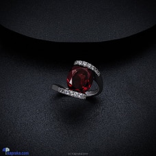 TASH GEM AND JEWELLERY Oval Garnet Cross Over Ring  TS-KA54 Buy Jewellery Online for specialGifts