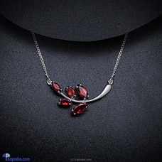 TASH GEM AND JEWELLERY Leaf Garnet Necklace TS-KA56 Buy Jewellery Online for specialGifts