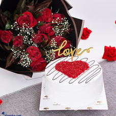 Ruby Roses  Heartfelt Delight Cake Combo Pack Buy combo gift pack Online for specialGifts