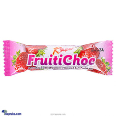 K - Super FruitiChoc - Milk Choco With Strawberry Flavoured Soft Centre And Rice Crispies 23g Buy KANDOS Online for specialGifts