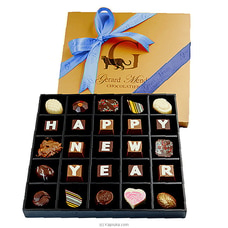 Happy New Year 25 Piece Classic Wooden Chocolate Box(GMC) Buy GMC Online for specialGifts