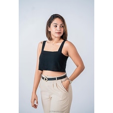 Black Crop Top Buy CURVES AND COLLARS Online for specialGifts