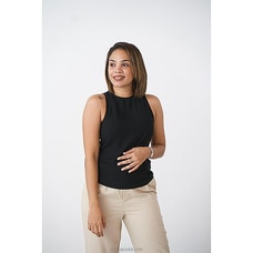 Black sleeveless Top Buy CURVES AND COLLARS Online for specialGifts