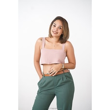 Blush Pink Crop  Top Buy CURVES AND COLLARS Online for specialGifts