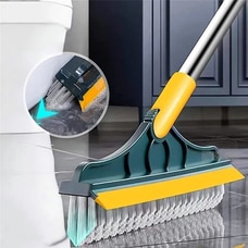 2 In 1 Cleaning Brush Floor Scrub Broom - Wiper Scraper 120Â° Rotatable at Kapruka Online