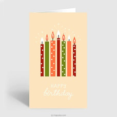Festive Vintage Candles Happy Birthday Greeting Card at Kapruka Online